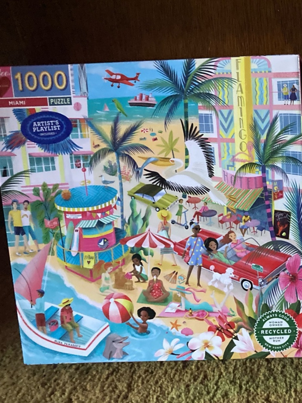 Eeboo 1000-Piece Miami artists playlist puzzle